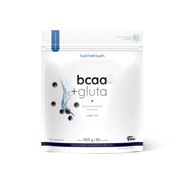 Nutriversum BCAA + GLUTA Sugar Free 500 g fekete ribizli